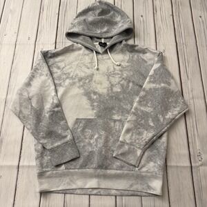 Nike Sweatshirt Womens S Gray Tie Dye Icon Clash Pullover Hoodie Athleisure